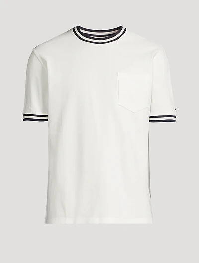 Striped Rib Pique Ringer T-Shirt