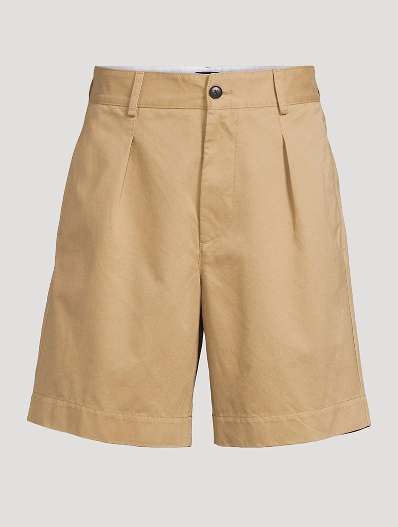 Single-Pleat Baggy Shorts