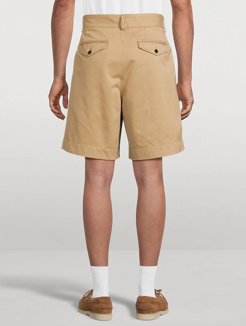 Single-Pleat Baggy Shorts