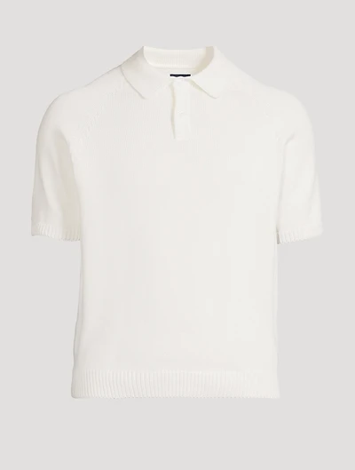 Short-Sleeve Polo Sweater