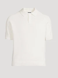Short-Sleeve Polo Sweater
