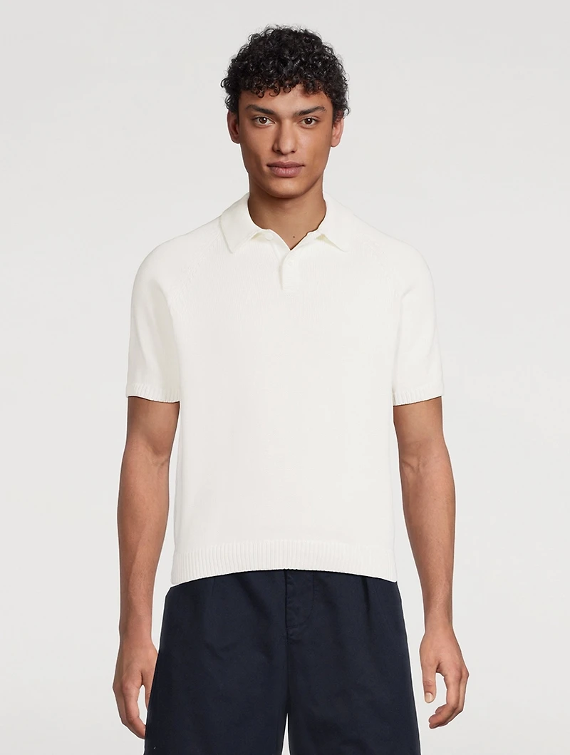 Short-Sleeve Polo Sweater