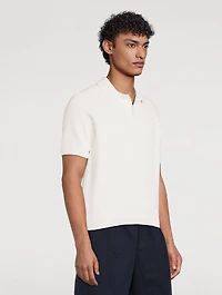 Short-Sleeve Polo Sweater