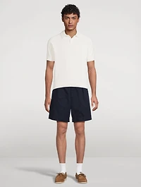 Short-Sleeve Polo Sweater
