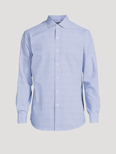 Poplin Long-Sleeve Shirt Glen Plaid Print