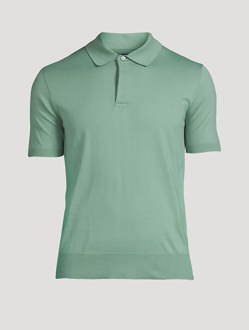 Short-Sleeve Polo Sweater