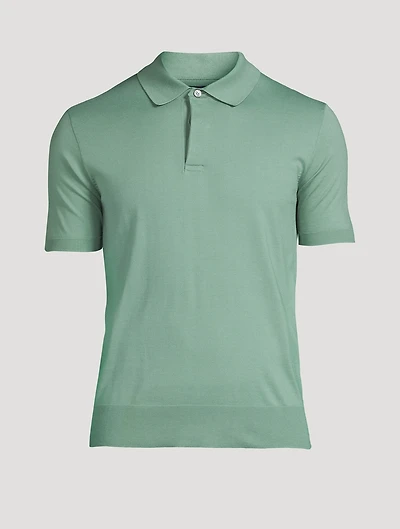 Short-Sleeve Polo Sweater