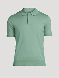 Short-Sleeve Polo Sweater