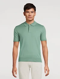 Short-Sleeve Polo Sweater