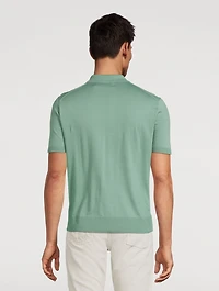 Short-Sleeve Polo Sweater