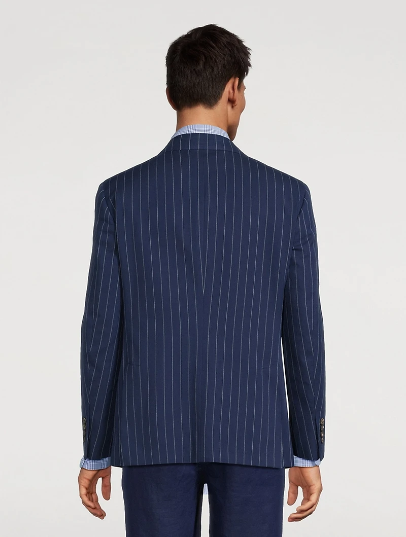 Rope Stripe Cotton And Silk Sport Coat