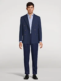 Rope Stripe Cotton And Silk Sport Coat