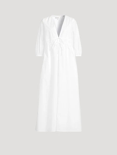The Cinched Poplin Maxi Dress