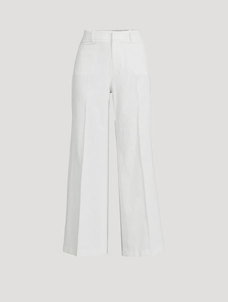 Le Slim Palazzo Modernist Wide-Leg Trousers