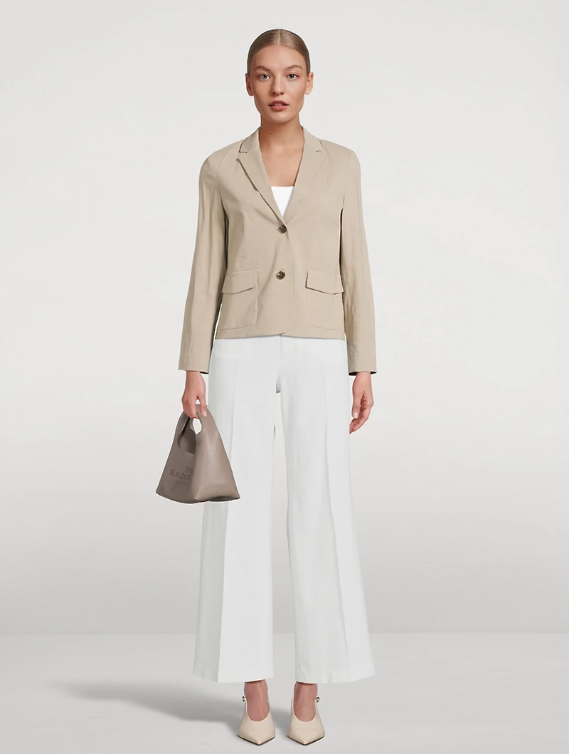 Le Slim Palazzo Modernist Wide-Leg Trousers
