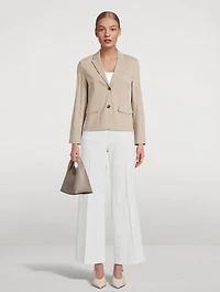 Le Slim Palazzo Modernist Wide-Leg Trousers