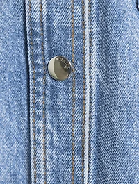 The Sleeveless Denim Shirt Dress