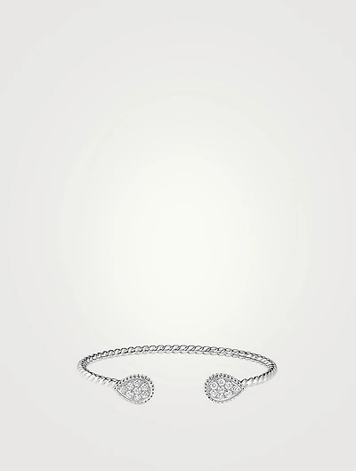 Serpent Bohème White Gold Double Motif Bracelet With Diamonds