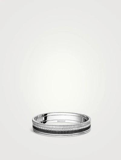 Large Quatre Black Edition White Gold Bracelet With Diamonds