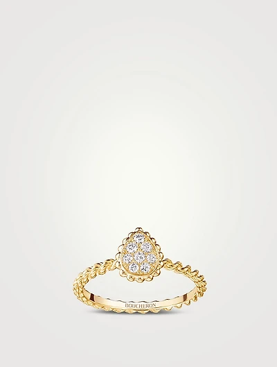 XS Serpent Bohème Gold Ring With Diamonds