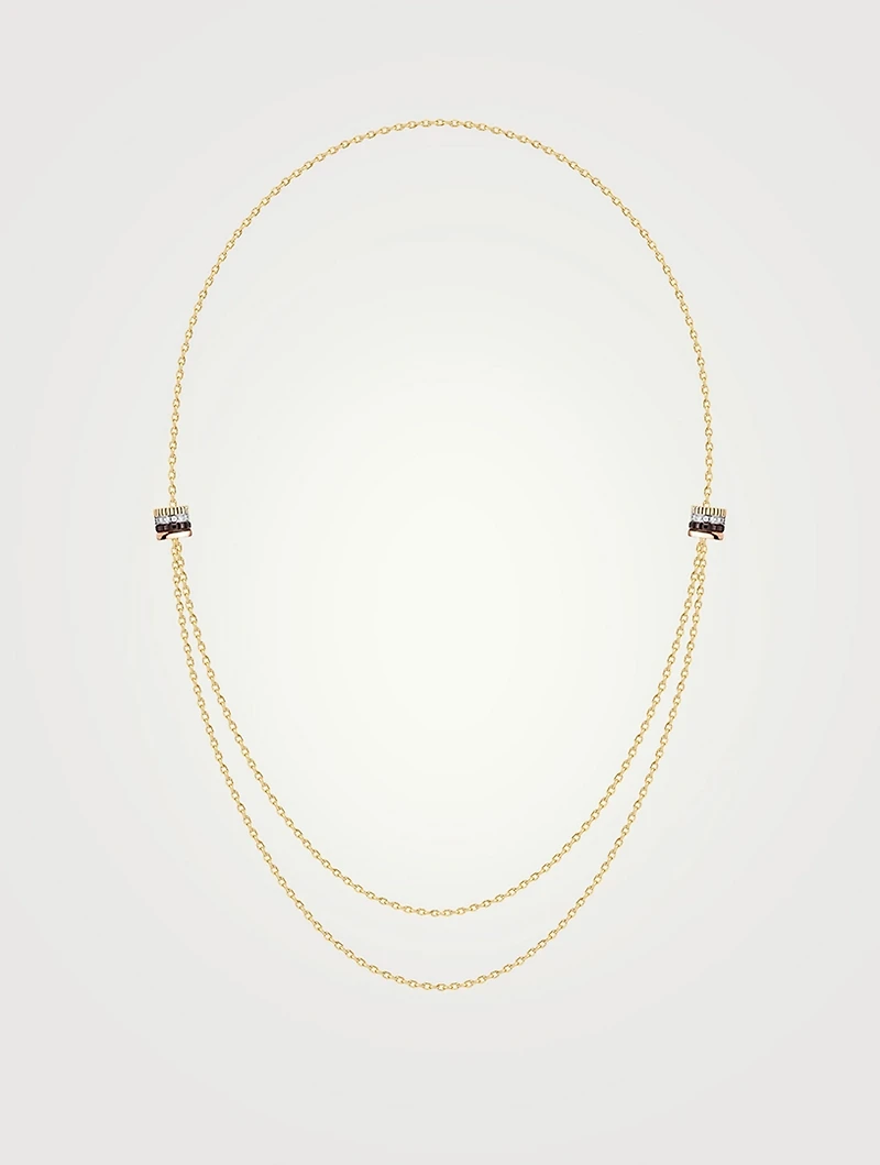 Quatre Classique Gold Necklace With Diamonds