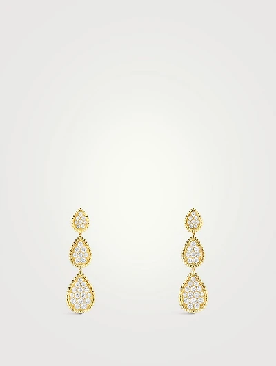 Serpent Bohème Gold Pendant Earrings With Diamonds