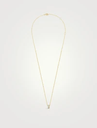 Mini Quatre Radiant Edition Gold Pendant Necklace With Diamonds