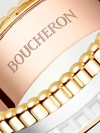 Small Quatre White Edition Gold Ring With White Hyceram
