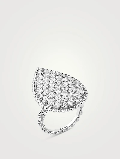 XL Serpent Bohème White Gold Ring With Diamonds