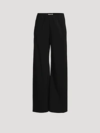 Gala Wide-Leg Cady Trousers