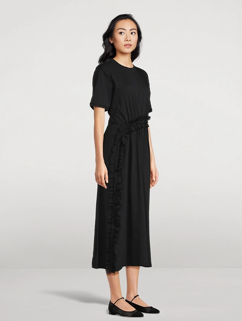 Lilia Ruffled T-Shirt Dress