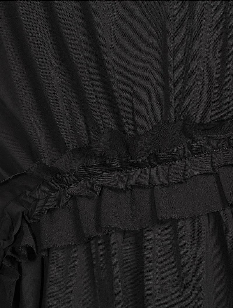 Lilia Ruffled T-Shirt Dress