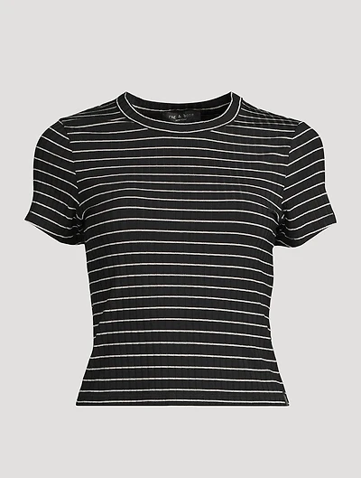Luca Ribbed Baby T-Shirt Stripe Print