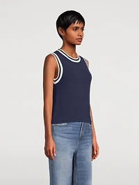 Meghan Crochet-Trimmed Sweater Vest