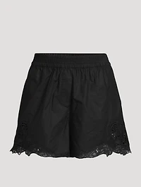 Emma Lace-Trimmed Poplin Shorts