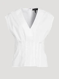 Ines Pleated Poplin Blouse