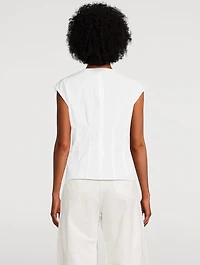 Ines Pleated Poplin Blouse