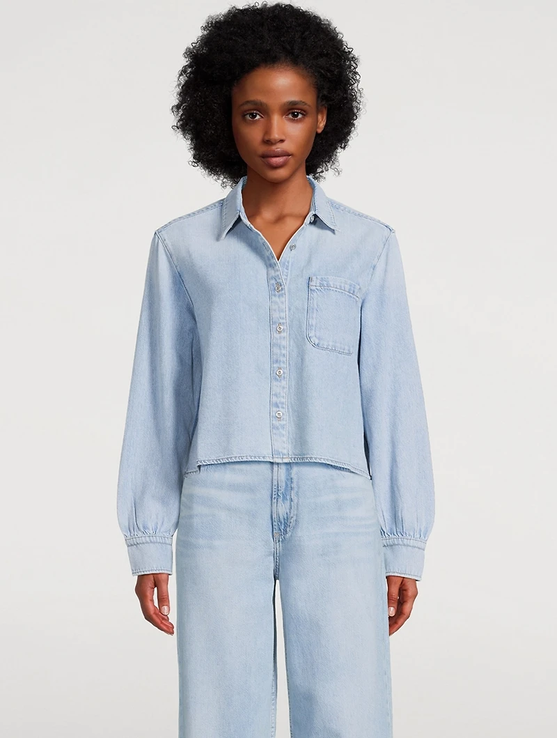 Maxine Cropped Denim Shirt