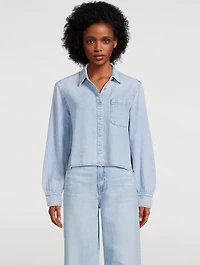 Maxine Cropped Denim Shirt