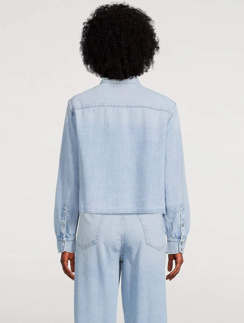 Maxine Cropped Denim Shirt