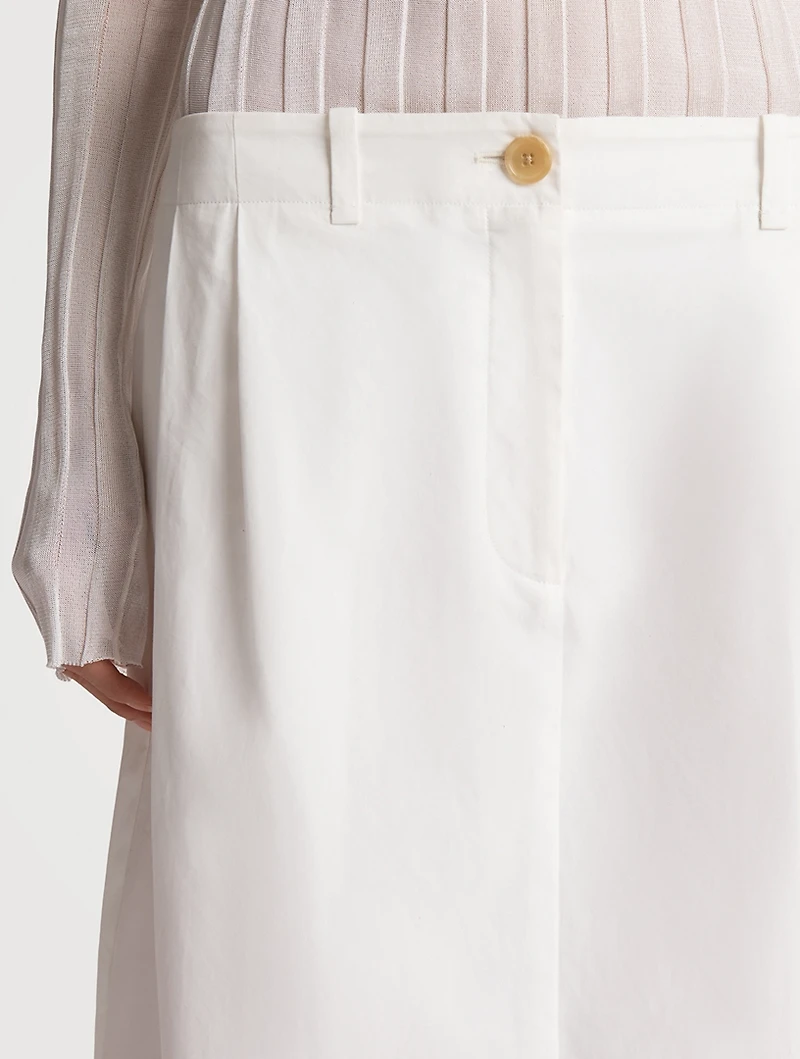Lucian Poplin Midi Skirt