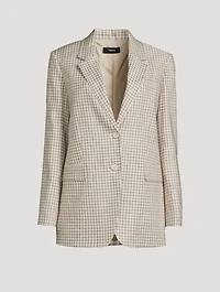 Relaxed Blazer Check Print