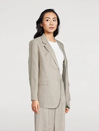 Relaxed Blazer Check Print