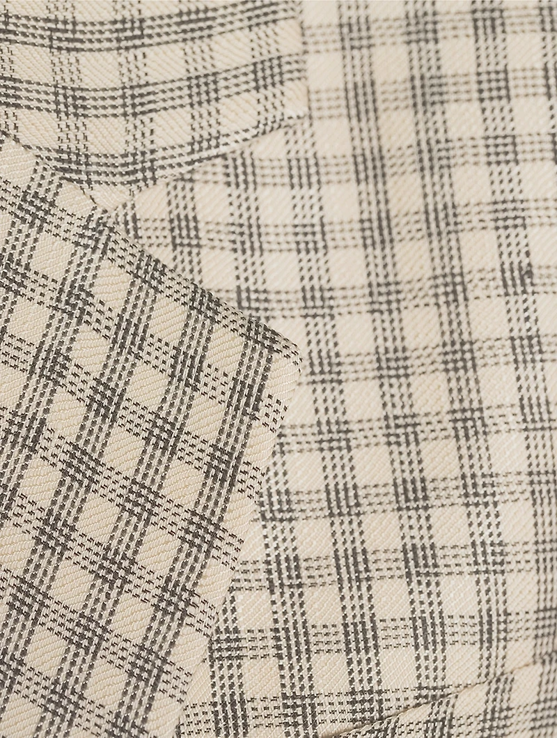 Relaxed Blazer Check Print