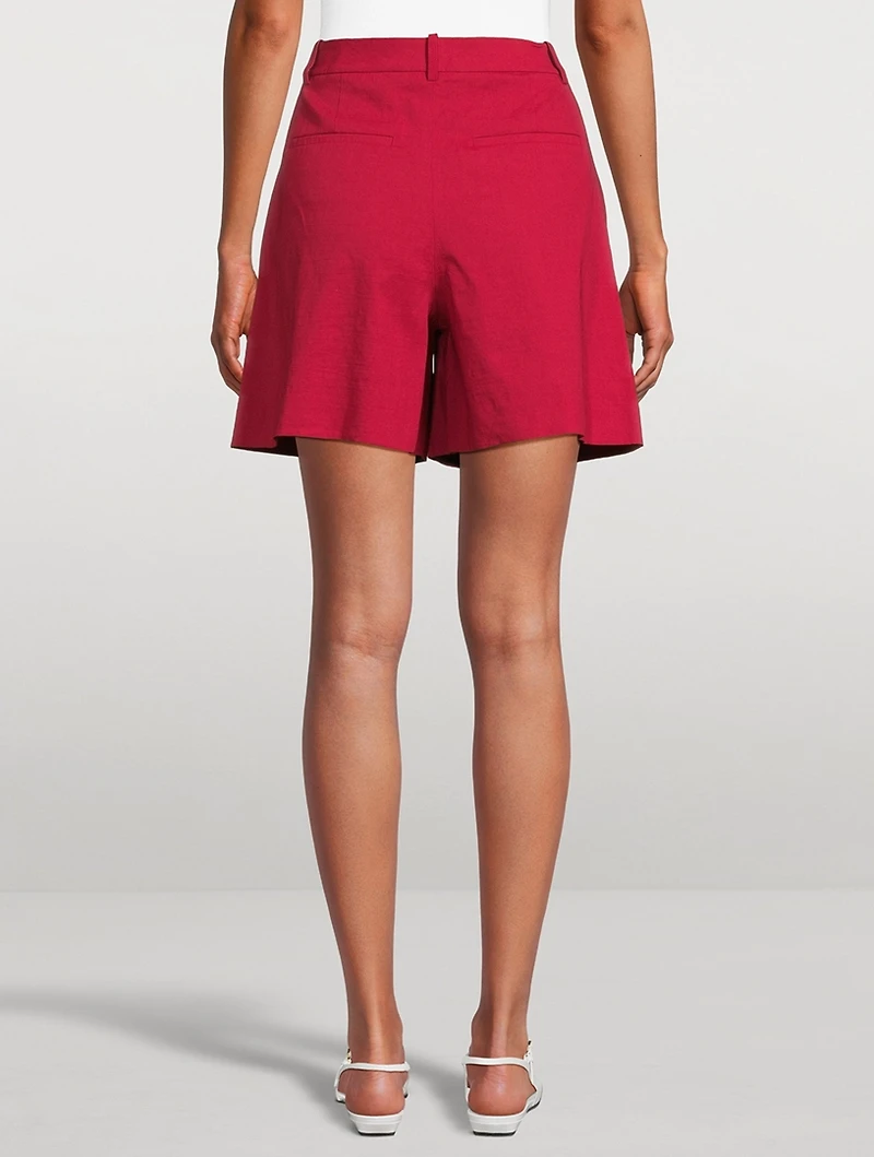 Good Linen Pleated Shorts