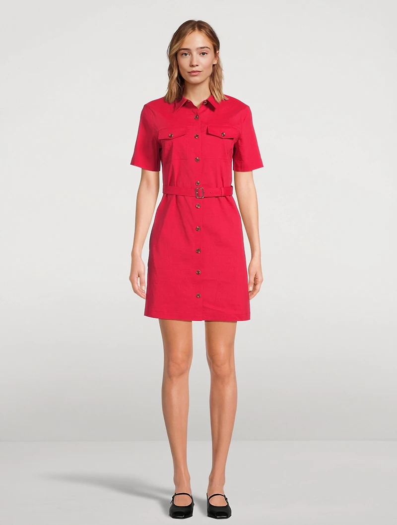 Good Linen Belted Shirt Dress