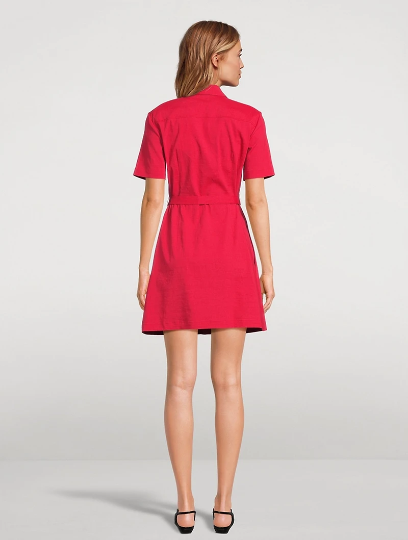 Good Linen Belted Shirt Dress
