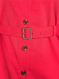 Good Linen Belted Shirt Dress