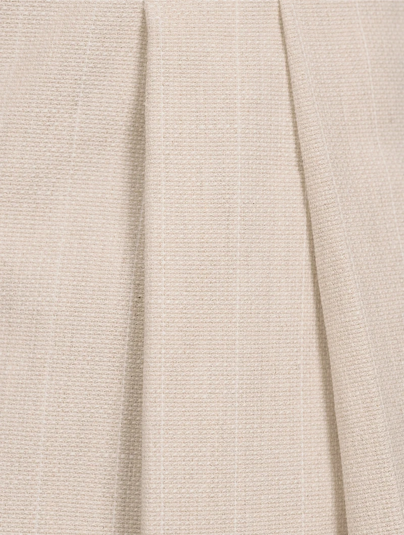 Pleated Shorts Stripe Print
