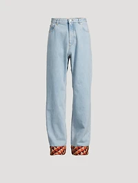 Relaxed Jeans With Jacquard